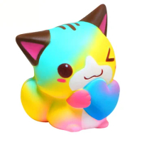 Kawaii Cat Squishies Jumbo Squeeze Squishy Adorable Aniaml Slow Rising Squeeze Scented AntiStress Relief toy for children