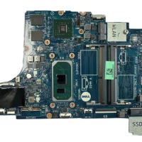 For DELL inspiron 5593 5493 Laptop Motherboard CN-0YCVH6 YCVH6 LA-J092P Mainboard for i7 1065G7U MX230 4Gb 100% Test ok