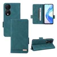 Magnetic PU Leather Wallet Book Flip Case For Huawei Honor Play 8T 5G / Honor X7b / Honor Play 50 Plus