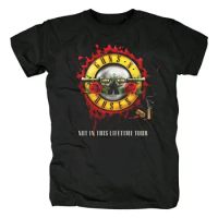 Mens Summer Brand Tshirt Guns N Roses Black Men's Graphic T-Shirt Casual Harajuku Oversized Tee-Shirt Casual Streetwear Tops