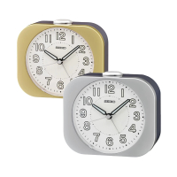 【SEIKO 精工】質感復古夜燈靜音嗶嗶鬧鐘(QHE206G/QHE206S)