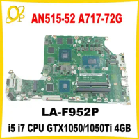 DH5VF LA-F952P Mainboard for Acer Nitro AN515-52 A715-71G laptop motherboard with i5-8300H i7-8750H CPU GTX1050/1050Ti 4GB DDR4