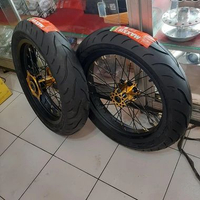 Velg supermoto crf 150 plus ban maxxis 120/70-17 & 140/70-17 tubeless