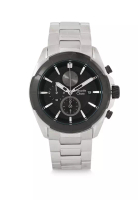 Alexandre Christie Alexandre Christie Jam Tangan Pria - Silver Black - Stainless Steel - 6596 MCBTBB