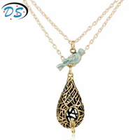 Retro bronze Birds Homing Pendant Necklace The Vampire Diaries Necklaces for women Christmas Party Jewelry Gifts