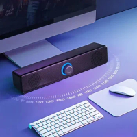 PC Soundbar Wired and Wireless Bluetooth Speaker USB Powered Soundbar for Laptop PC Theater TV Aux 3.5mm