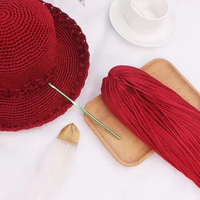Likeecords 2.5mm Polyester Crochet Yarn Ice Rope for Crocheting Hat Macrame Cord DIY Handbag Thread Hand Woven Knitted Bag 200g/