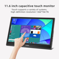 11.6 Inch Monitor Portable Touch All-in-one Stand 1366x768 Capacitive Touch Screen Type / HDMI Cable Laptop Switch Xbox