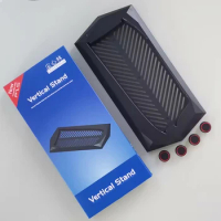 PS5 Slim Black Plastic Vertical Stand, Cooling Bracket Base Holder for Playstation 5 Slim Game Console Disk Version