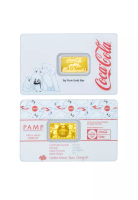 TOMEI TOMEI x PAMP Coca-Cola® Colar Bear Gold Bar I 5GM I Fine Gold 9999