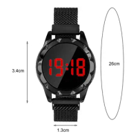Women Electronic Watch Exquisite Female Ladies Digital Watch Ladies LED Digital Wristwatch Jewelry for Outdoor