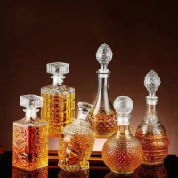 Classical luxury barware lead-free whiskey decanter for Liquor Scotch Bourbon Liquor Glass Alcohol Bottle