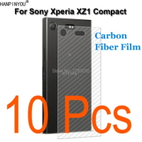 10 Pcs/Lot For Sony Xperia XZ1 Compact 4.6" Durable 3D Anti-fingerprint Transparent Carbon Fiber Back Film Screen Protector
