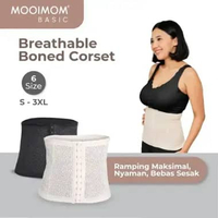 MOOIMOM Breathable Boned Corset Korset Pelangsing Pasca Melahirkan - White L White