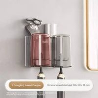 ECOCO Antibacterial Toothbrush Rack - Rak Sikat Gigi Antibakteri Tempel Dinding / Tempat Sikat Gigi