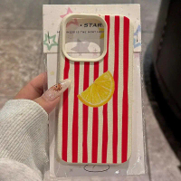 เคสมะนาว ดีไซน์ลายทางเรียบง่าย เข้ากันได้กับ iPhone 15/16 Pro Max, Apple 14/13/12, XR, กันกระแทก, 78