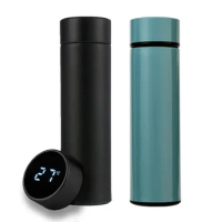 2Pcs Stainless Steel Smart Water Bottle, Leak Proof, Double Walled, Keep Drink Hot &amp; Cold, LCD Temperature Display