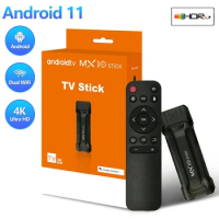 MX10 TV stick 4G 5G dual WiFi Android 11 OS HDR set top 4K 1080p Smart TV stick media player