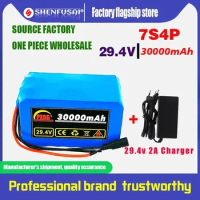 18650 Lithium-ion Battery Pack 7S4P 24V 30000mAh Electric Bicycle Motor/scooter Rechargeable Battery with 15A BMS+29.4V Charger