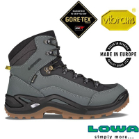 【LOWA】男 歐洲製造 RENEGADE GTX 中高筒防水透氣多功能健行鞋_登山鞋_LW310945-9499 灰/黑