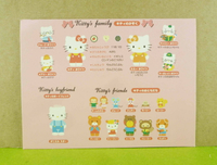 【震撼精品百貨】Hello Kitty 凱蒂貓 卡片-家族粉 震撼日式精品百貨
