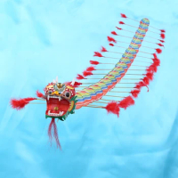 1m-1.7m Chinese Traditional Dragon Kite Plastic Creative Foldable Children Outdoors Fun Sports Toy Kites Accessories