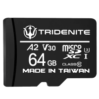 【TRIDENITE】MicroSDXC 64GB A2 V30 UHS-I U3 4K 攝影記憶卡-附轉卡(日本原廠直營)
