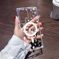 เคสโทรศัพท์แม่เหล็ก flower dream รองรับ samsung s25, s24, s23, s22, s23 ultra, s25 ultra, s24 ultra,