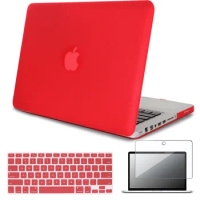 Laptop Case for Apple Macbook Air 13/11/MacBook Pro 13/15 Inch Hard Shell Protective Sleeve + Keyboard Cover + Screen Protector