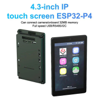 ESP32P4, 4.3 นิ้ว IPS หน้าจอสัมผัสแบบ Capacitive, บอร์ดพัฒนา, รองรับโมดูลความละเอียดสูง, WiFi 6 และ 