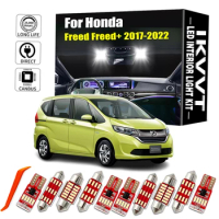 IKVVT 11Pcs Canbus Indoor Lamp For Honda Freed Freed+ 2017 2018 2019 2020 2021 2022 Vehicle Bulbs LED Interior Map Dome Light Ki