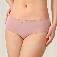 黛安芬-單品褲系列 棉感包臀中腰平口內褲 M-EL 粉紫色