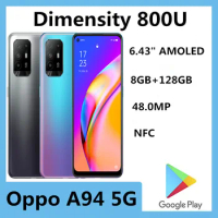 International Version Oppo A94 CPH2211 5G Mobile Phone Dimensity 800U Android 11.0 8GB RAM 128GB ROM 48.0MP NFC Face ID OTA