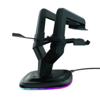 AMVR OOM RGB Charger Base For Quest 2/Pico Neo 3/VIVE Focus 3 Charging Station With Atmosphere Light Charging Stand