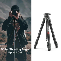 Roadfisher Light Weight Portable Carbon Fiber Video Camcorder Camera Tripod Zero Y with Head for DSLR Arca Quick Release Plate