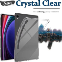 Shockproof Clear Cover Case For Samsung Galaxy Tab S9 FE 10.9 SM-X510/X516B S9 FE+ S7 FE S8 S9+ Plus S8 S9 Ultra Black Cover