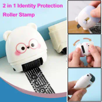 Theft Protection Self-Inking Identity Cover Eliminator Messy Code Guard Seal Information Identity Protection Roller Stamp