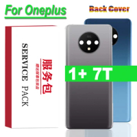 Original Back Housing Replacement for Oneplus 7T Back Cover Battery Glass with Camera Lens for Oneplus 7T Rear cover+Logo