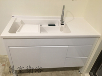 【麗室衛浴】媽媽的好幫手 實心人造石活動式洗衣檯浴櫃組 P-213 W120xD55 cm 可選左右平台