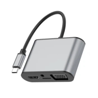USB C Hub 8 in 1 USB3.0 2.0 Type C Splitter Docking Station VGA 1080 HDMI-Compat N2UB