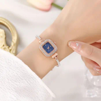 Women's Diamond Watches Bracelet Square Dial Chain Link Bracelet Analog Bangle Wrist Watch Wonderful Watches Gift for Women d88