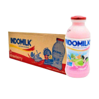 SUSU INDOMILK UHT STRAWBERRY BOTOL 190ml (1karton)
