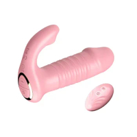 heating silicone adult wireless butterfly dildo wearable vibrator