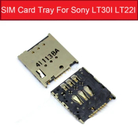 Genuine Sim Card slot For Sony xperia T LT30 LT30P Sim Card Holder For Sony Xperia P LT22i LT22 Sim card reader Adapter Rarts