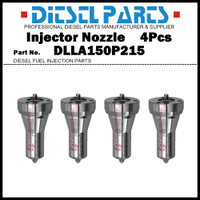 หัวฉีดน้ำมันดีเซล 4 ชิ้น รุ่น 129506-53000 DLLA150P215 สำหรับ KOMATSU PC15-3 PC20-7 PC25-1 PC30-7 PC