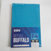Kertas Karton Jilid Buffalo Ukuran F4 SIDU Biru Benhur 160gr (1 PACK ISI 100 LEMBAR)