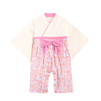 【Baby 童衣】任選 和服 日式經典女寶寶連身衣 童裝 造型服 37301(粉底櫻花)