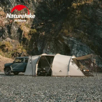 Naturehike Cloud Vessel Car Tent Outdoor Camping Rainproof Sunscreen Coating Tunnel Car Tail Tent One Room And One Hall Tent