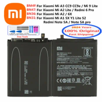 New Original Battery For Xiaomi Redmi 6 Pro Mi 9 A2 Y1 Lite CC9 CC9e 5X 6X S2 A3 A1 Redmi Note 5A Pro BN47 BN36 BN31 BM4F Phone
