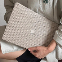 Vỏ Họa Tiết Dệt Kim, Màu Be, Cho Macbook Pro14